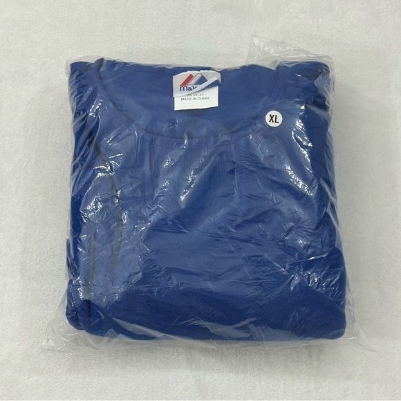 Majestic Baseball Dodgers Blue Poly Tech Fleece Pullover Long Sleeve Shirt MLB - Picture 12 of 13